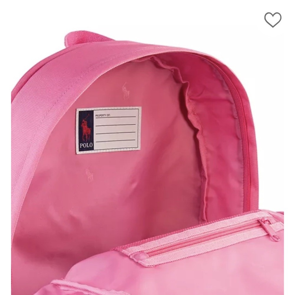 Polo Ralph Lauren Polo Bear Backpack Ail Baja Pink Embroidered - Picture 4 of 14